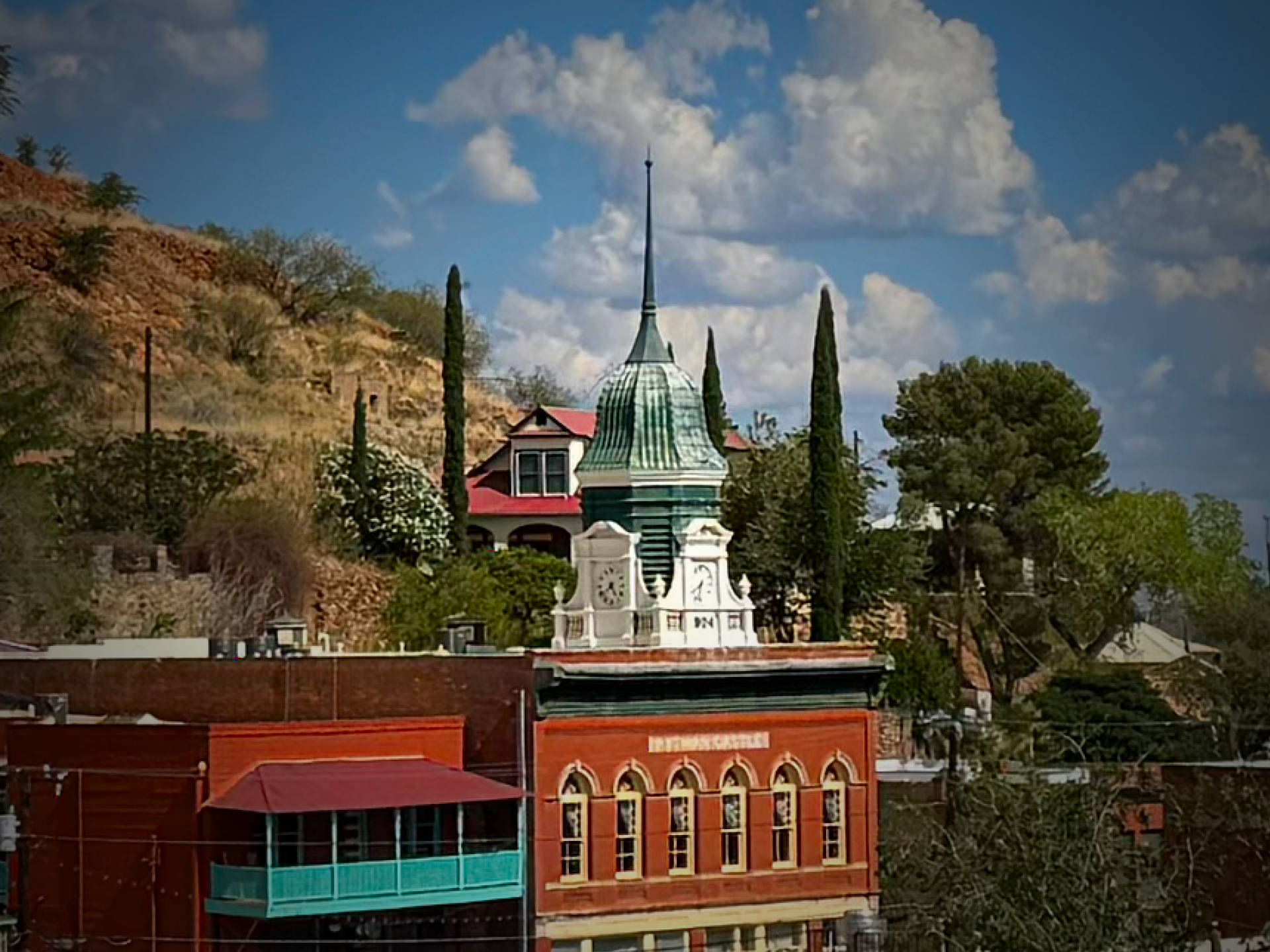 Spire of the Pythian Castle in Bisbee, Arizona
